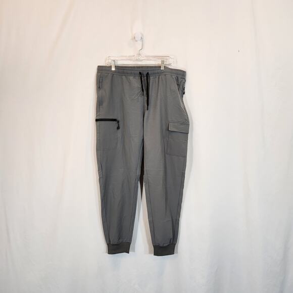 SILKWORLD Gray Black Nylon Activewear Athletic Lightweight Jogger Women 2 XL NEW - Picture 1 of 7